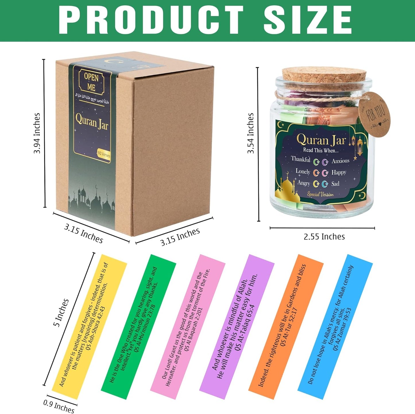 The Quran Verse Jar: Six colors for 6 Emotions