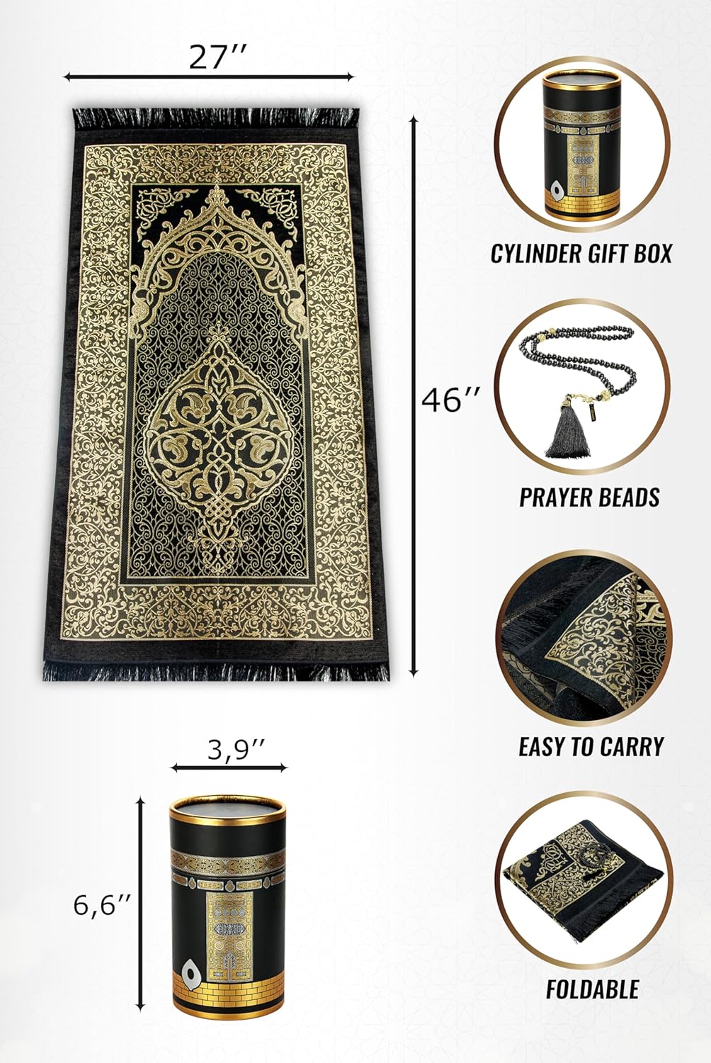 The Sacred Space Set (prayer rug, beads & gift box)